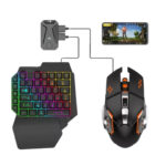 TECLADO + MOUSE GAMER PARA CELULAR CON ADAPTADOR