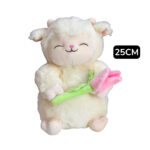 PELUCHE CORDERITO CON TULIPAN / 25 CM