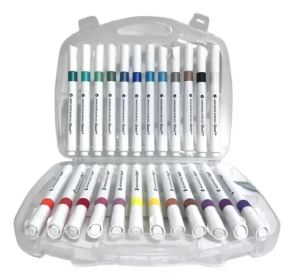 Set 24 Plumones Acrilicos Doble Punta