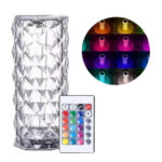 LAMPARA DE CRISTAL TACTIL + CONTROL RECARGABLE
