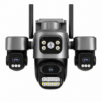 CAMARA EXTERIOR 3 LENTES PULPO 4K CON SIRENA - VOL 2 - Imagen 2
