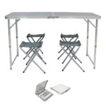 MESA PLEGABLE CON 4 SILLAS