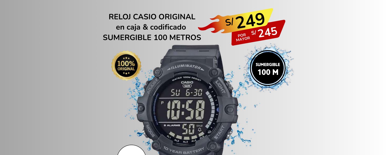 RELOJ CASIO ORIGINAL RELOJ CASIO ORIGINAL - Imagen 1