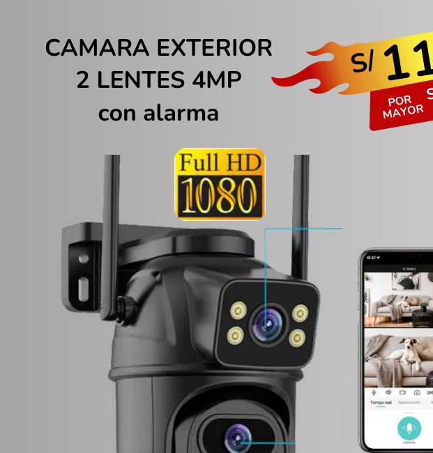 CAMARA EXTERIOR 2 LENTES 4MP CAMARA EXTERIOR 2 LENTES 4MP - Imagen 1