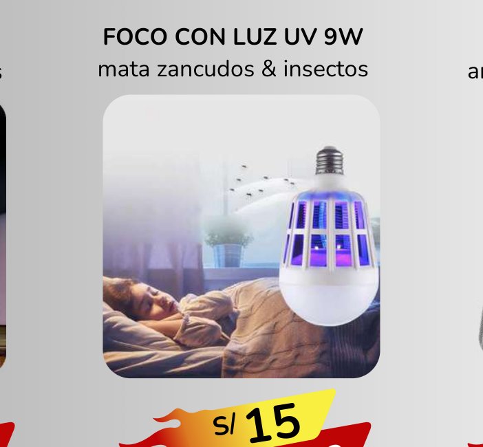FOCO CON LUZ UV 9W FOCO CON LUZ UV 9W - Imagen 1