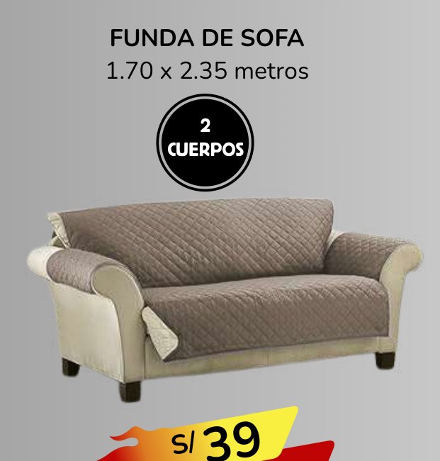 FUNDA DE SOFA 2 CUERPOS FUNDA DE SOFA 2 CUERPOS - Imagen 1