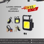 LLAVERO ABRIDOR LINTERNA RECARGABLE