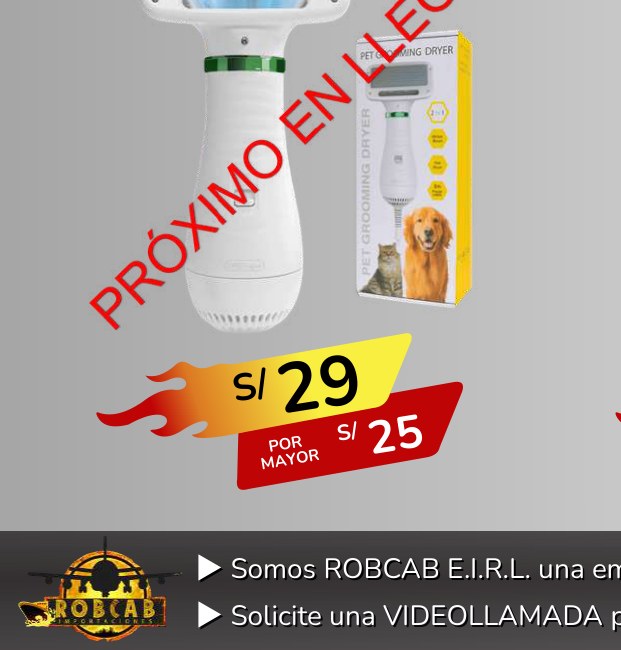 PEINE SECADOR 3 NIVELES / mascota PEINE SECADOR 3 NIVELES / mascota - Imagen 1