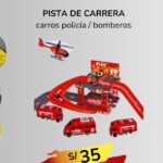 PISTA DE CARRERA carros policia / bomberos